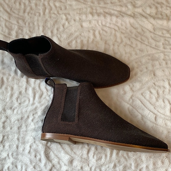 Rothy's Merino Ankle Boot Wool Blend Cocoa Brown Size 9 - Picture 2 of 12